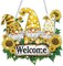 5D Gnome Diamond Art Hanging Kit – DIY Welcome Sign Ornament for Home & Garden Decor